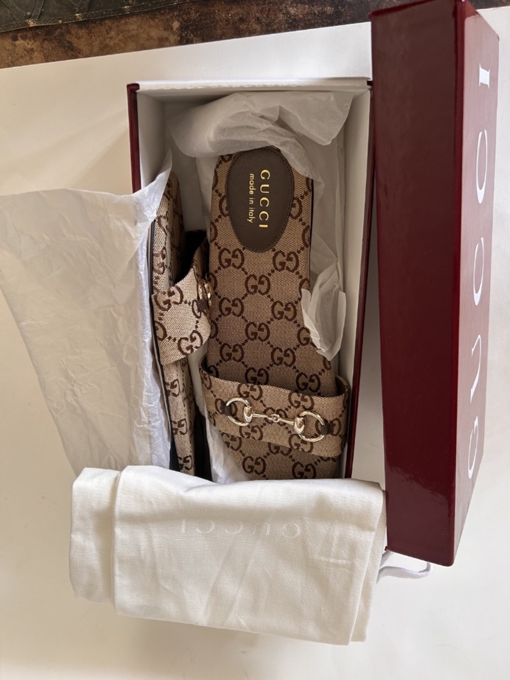 GUCCI Women's Horsebit Slides Size 9.5 (US) 835828 FAB10 NIB - Picture 9 of 10
